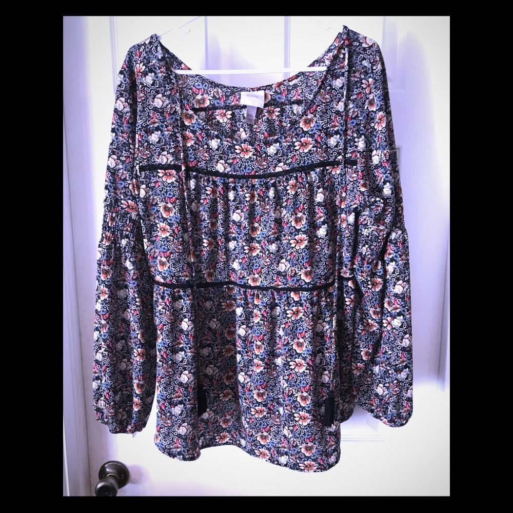 Sheer boho style flowy blouse!
